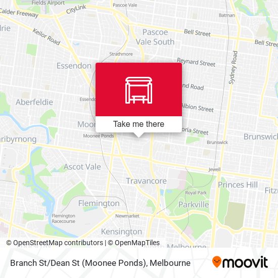 Mapa Branch St / Dean St (Moonee Ponds)