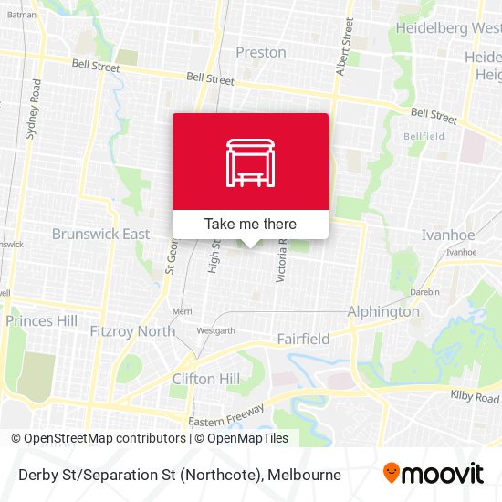 Derby St / Separation St (Northcote) map