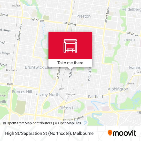 High St / Separation St (Northcote) map