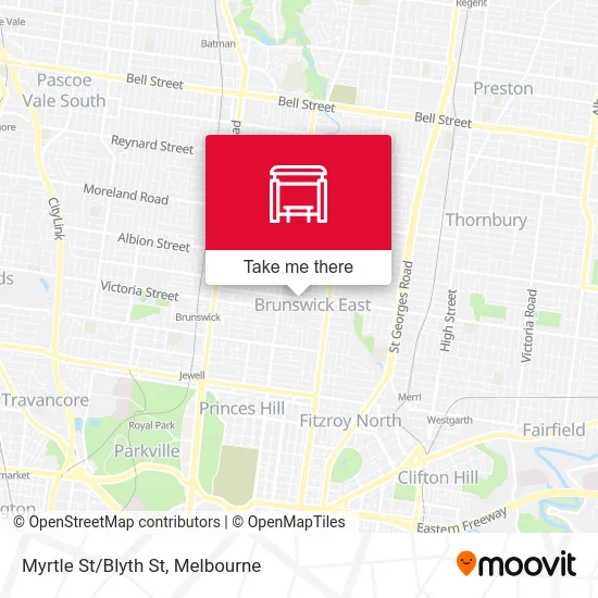 Mapa Myrtle St/Blyth St