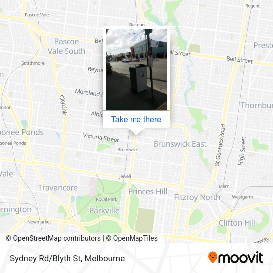 Sydney Rd/Blyth St map