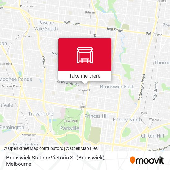 Brunswick Station / Victoria St map