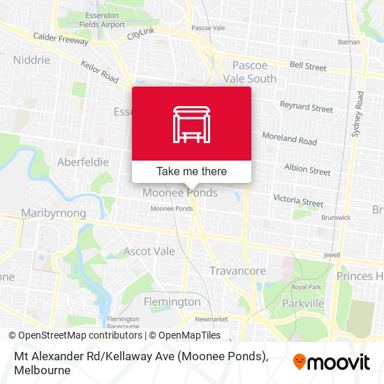 Mt Alexander Rd / Kellaway Ave (Moonee Ponds) map