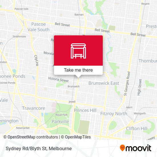 Sydney Rd/Blyth St map