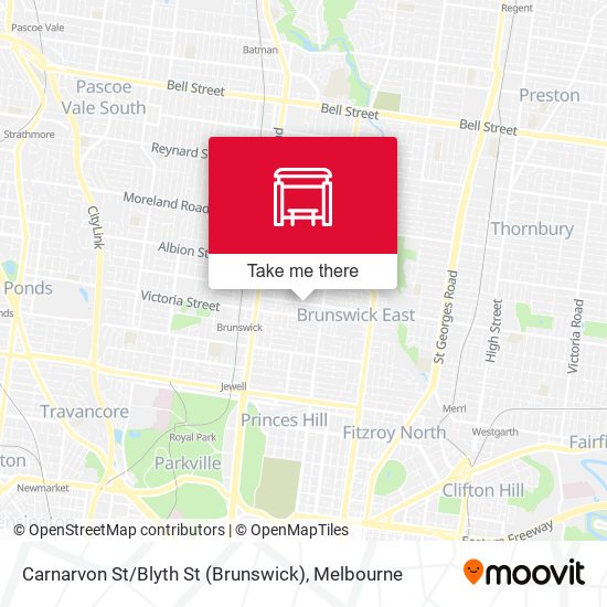 Mapa Carnarvon St / Blyth St (Brunswick)