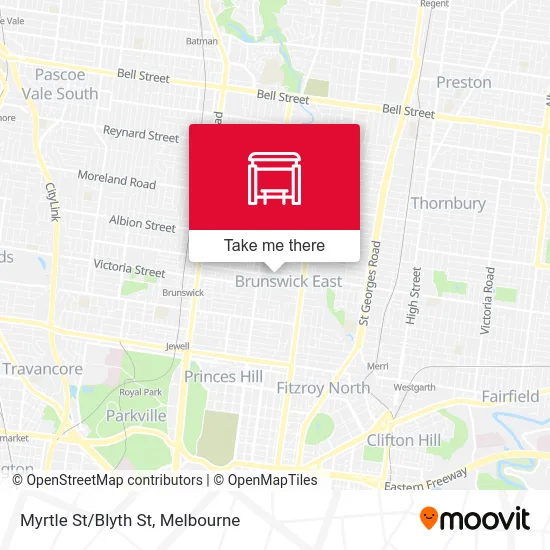 Mapa Myrtle St/Blyth St