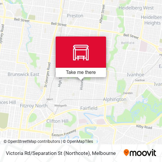 Victoria Rd / Separation St (Northcote) map