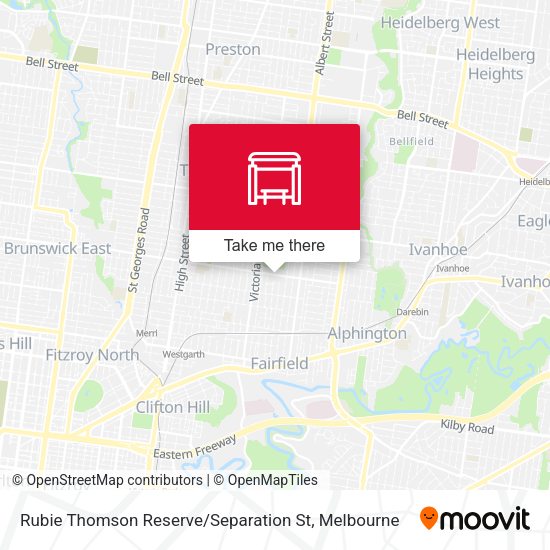 Rubie Thomson Reserve / Separation St map