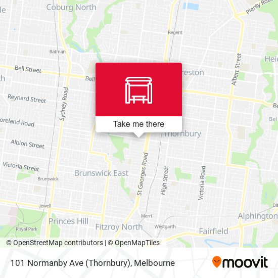 101 Normanby Ave (Thornbury) map