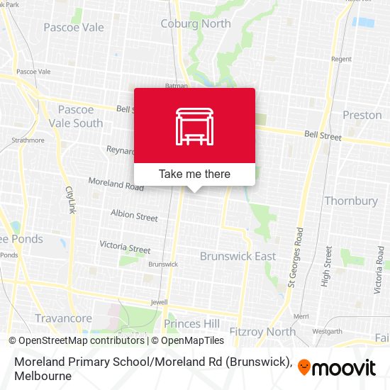 Mapa Moreland Primary School / Moreland Rd (Brunswick)