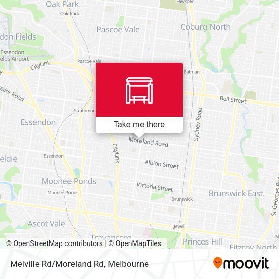 Melville Rd/Moreland Rd map