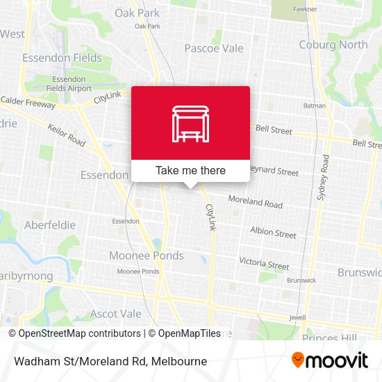 Wadham St/Moreland Rd map