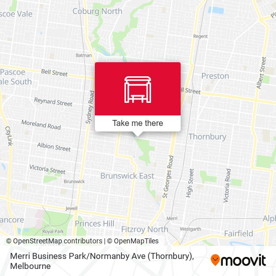 Merri Business Park / Normanby Ave (Thornbury) map