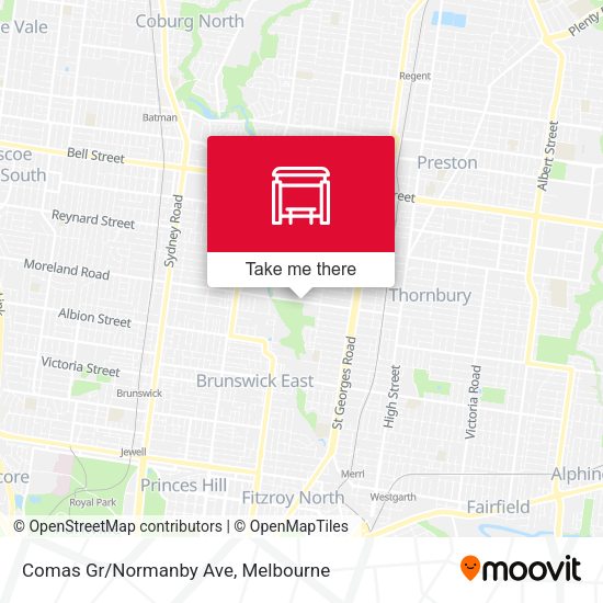 Comas Gr/Normanby Ave map