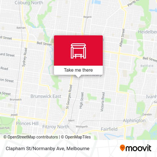 Clapham St/Normanby Ave map