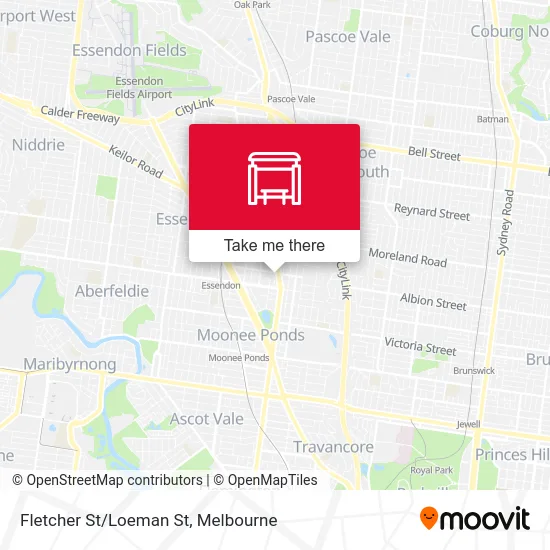 Mapa Fletcher St/Loeman St