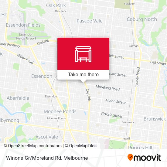 Winona Gr/Moreland Rd map