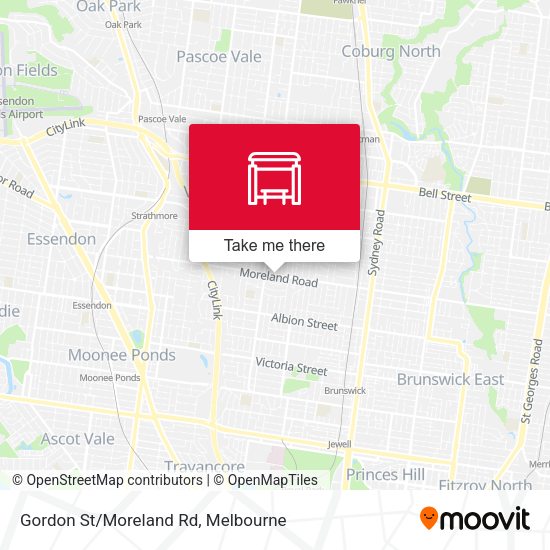 Gordon St/Moreland Rd map