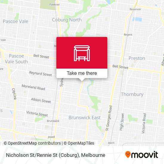 Nicholson St / Rennie St (Coburg) map