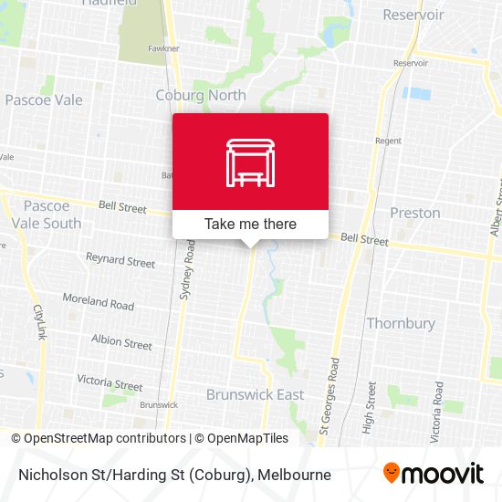 Nicholson St / Harding St (Coburg) map
