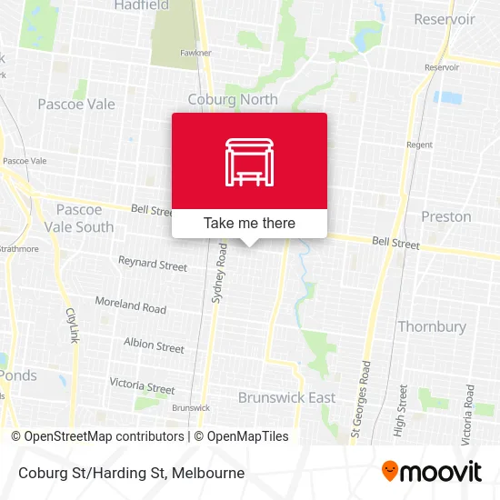 Coburg St/Harding St map