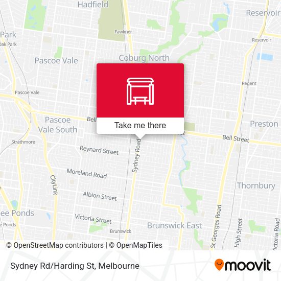 Sydney Rd/Harding St map