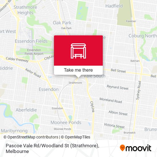 Pascoe Vale Rd / Woodland St (Strathmore) map