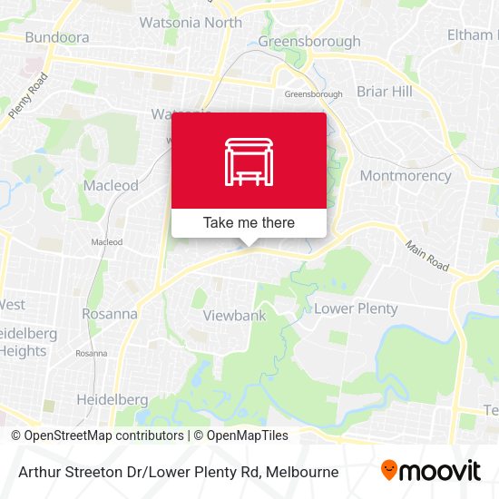Arthur Streeton Dr / Lower Plenty Rd map