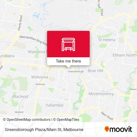 Greensborough Plaza/Main St map