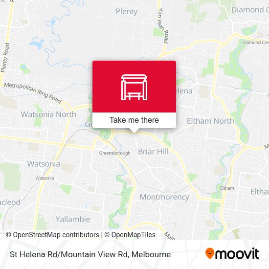 St Helena Rd/Mountain View Rd map