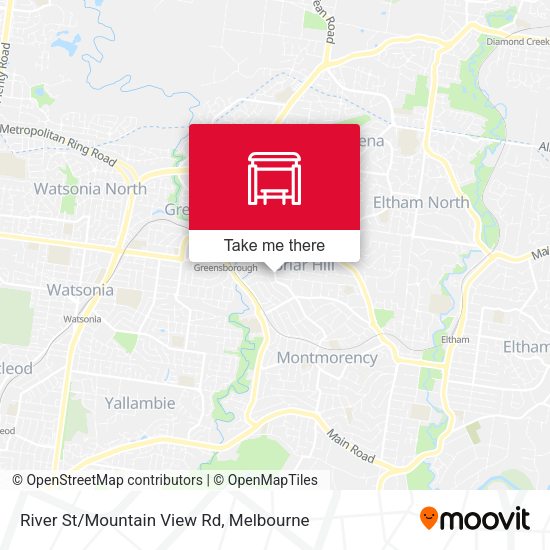River St/Mountain View Rd map