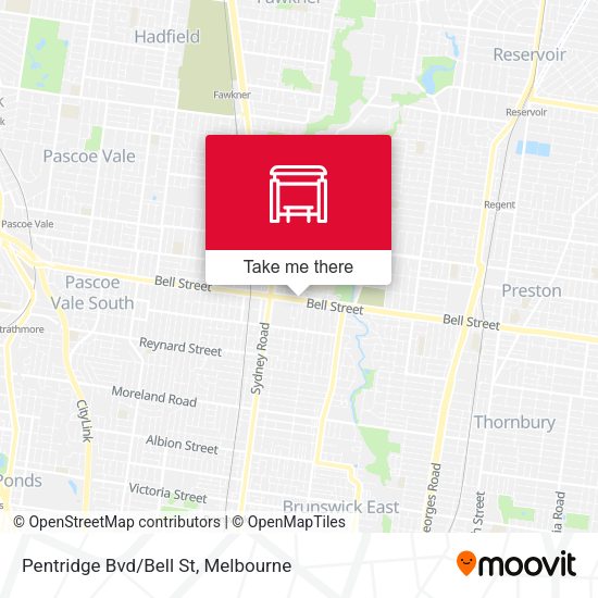 Pentridge Bvd/Bell St map