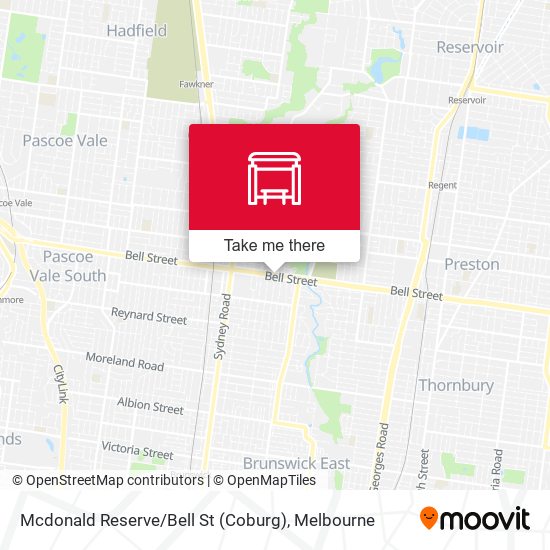 Mcdonald Reserve / Bell St (Coburg) map