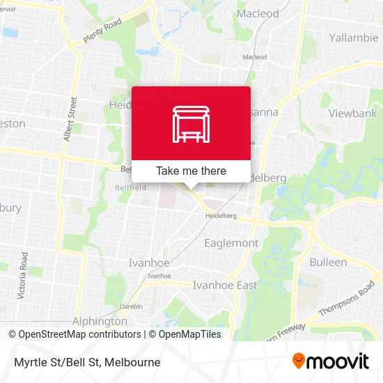 Mapa Myrtle St/Bell St