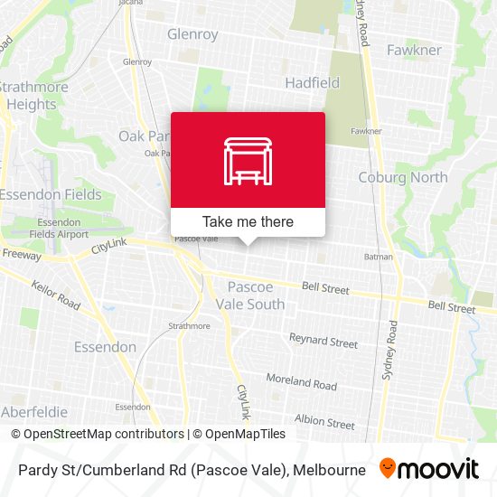 Pardy St / Cumberland Rd (Pascoe Vale) map