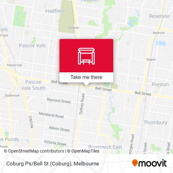 Coburg Ps/Bell St map