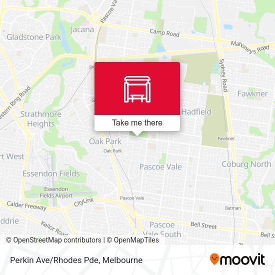 Perkin Ave/Rhodes Pde map