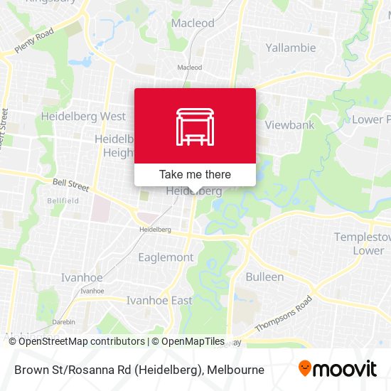 Brown St / Rosanna Rd (Heidelberg) map