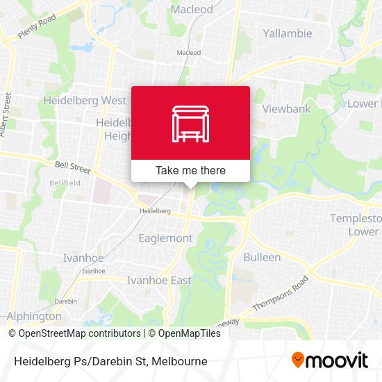 Heidelberg Ps/Darebin St map
