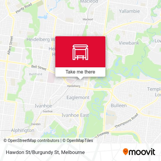 Hawdon St/Burgundy St map