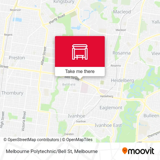 Melbourne Polytechnic/Bell St map