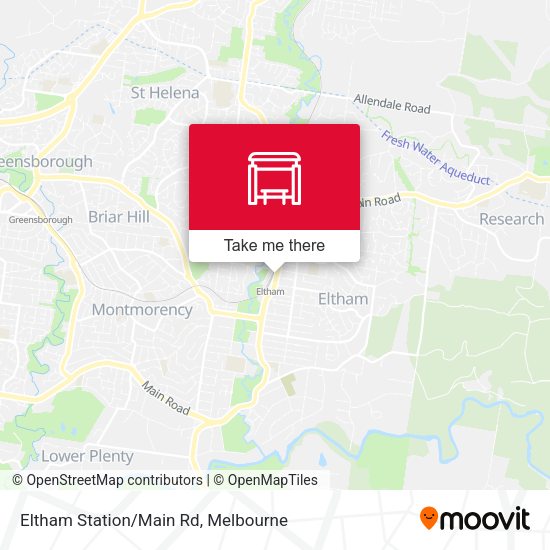 Eltham Station/Main Rd map