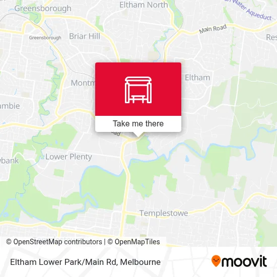 Mapa Eltham Lower Park/Main Rd