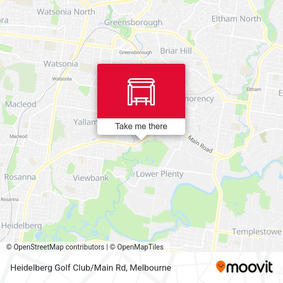Heidelberg Golf Club/Main Rd map