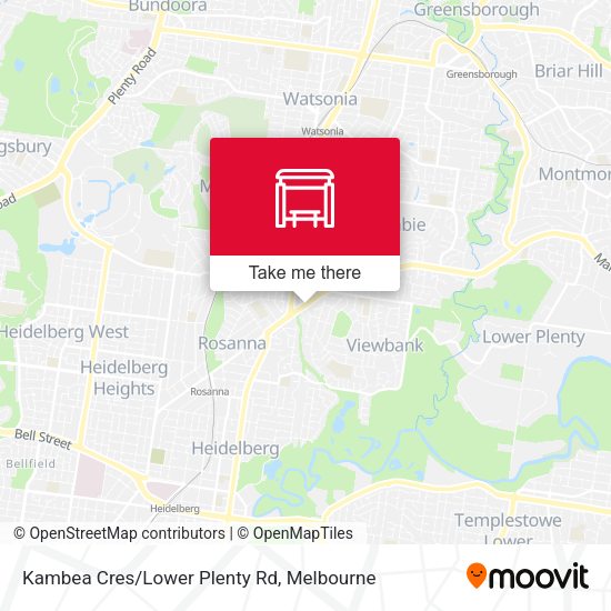 Kambea Cres/Lower Plenty Rd map