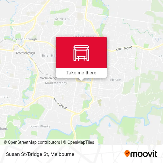 Mapa Susan St/Bridge St