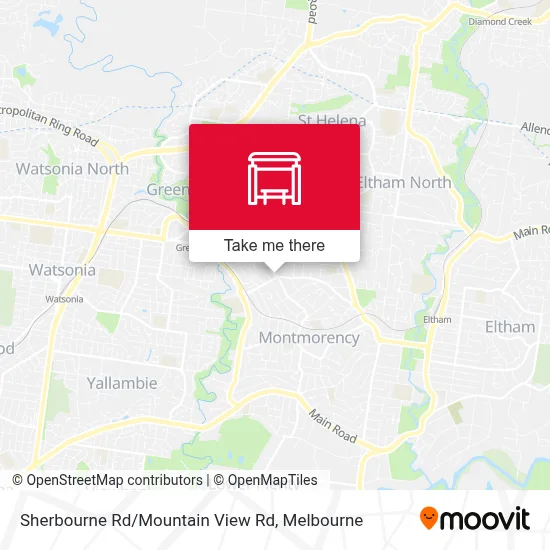 Mapa Sherbourne Rd/Mountain View Rd