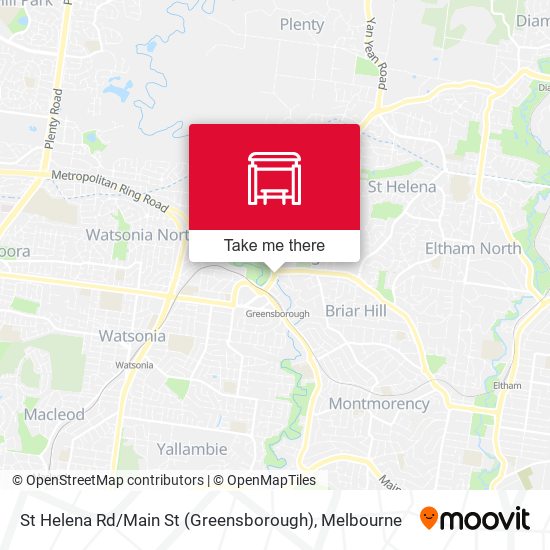 St Helena Rd / Main St (Greensborough) map