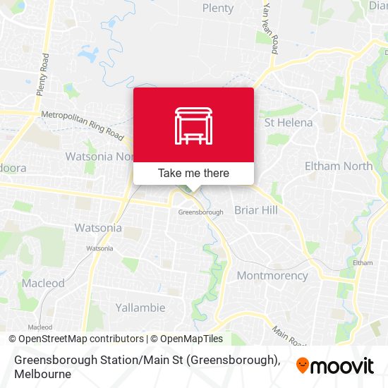 Greensborough Station / Main St map