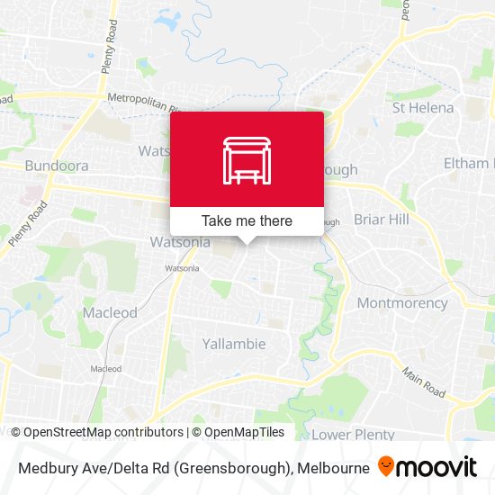 Medbury Ave / Delta Rd (Greensborough) map